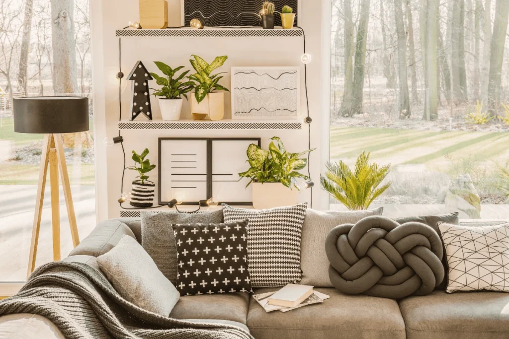 decorar com plantas sem ocupar