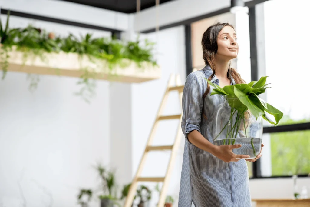 plantas em ambientes sem luz natural