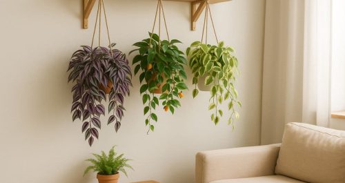 Plantas pendentes coloridas: a nova tendência do lar